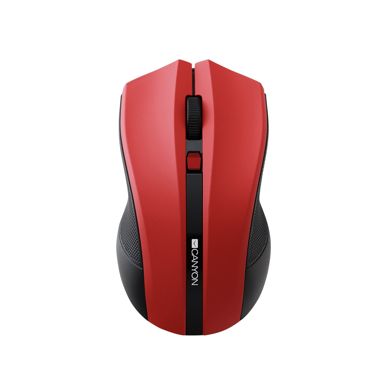 Комп'ютерна миша бездротова Canyon MW-5, Red/Black, USB, оптична, 800-1600 dpi, 4 кнопки, гумове покриття, 2xAAA, фото 1
