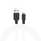 Кабель Hoco X21 Plus Silicone Lightning 1m. black/white