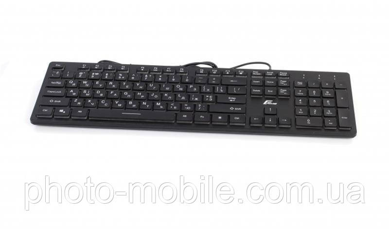 Клавіатура Frime MoonFox 3Color, USB, Black, підсвічування, кабель 1.8м