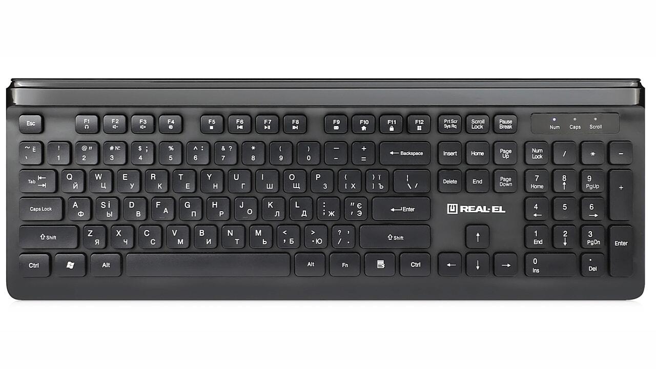 Клавіатура REAL-EL Comfort 7085 USB Black COMFORT 7085