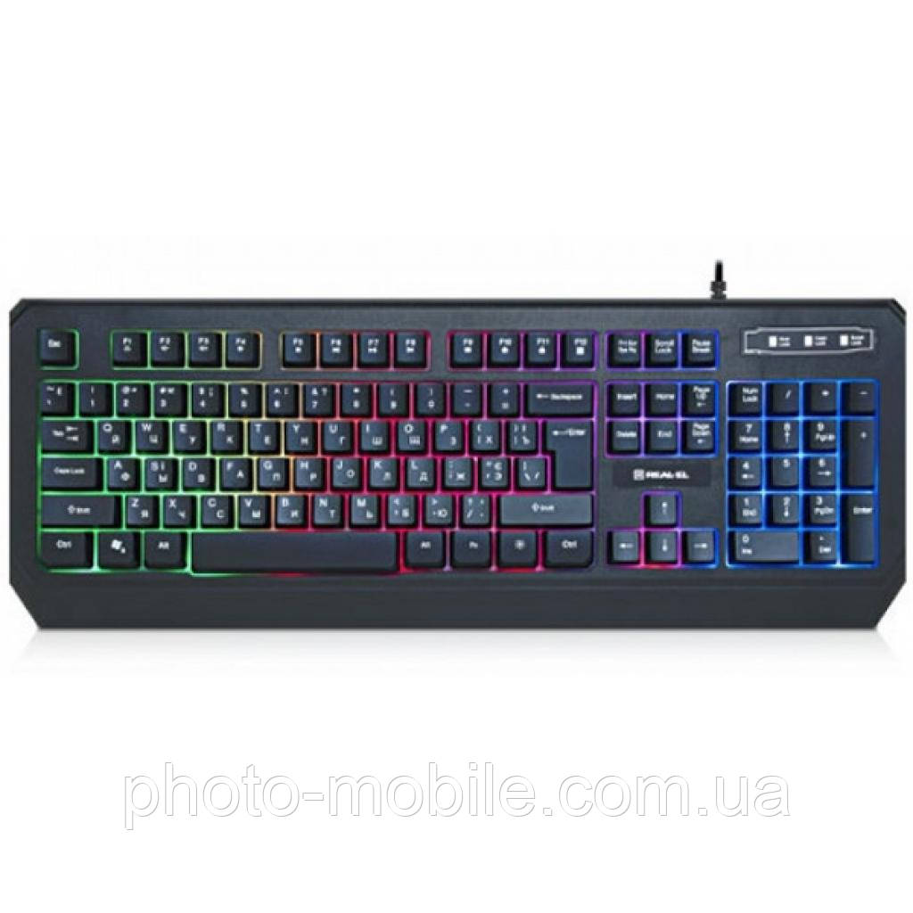 Клавіатура REAL-EL Comfort 7001 USB Black, підсвічування COMFORT 7001