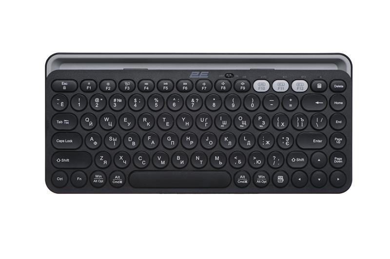 Клавіатура 2E KS250, Black, Bluetooth / USB 2.4GHz, до 10 м, 2xAAA (2E-KS250WBK_UA), фото 1