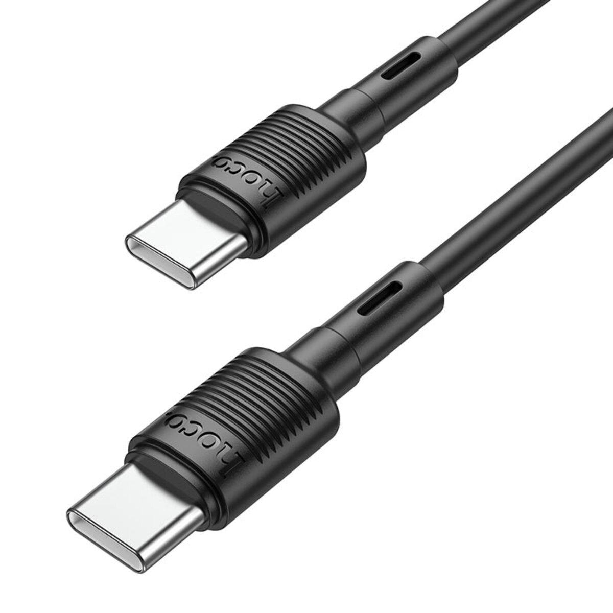 Кабель Hoco X83 Type-C to Type-C Victory 60W charging data cable 1m. Black