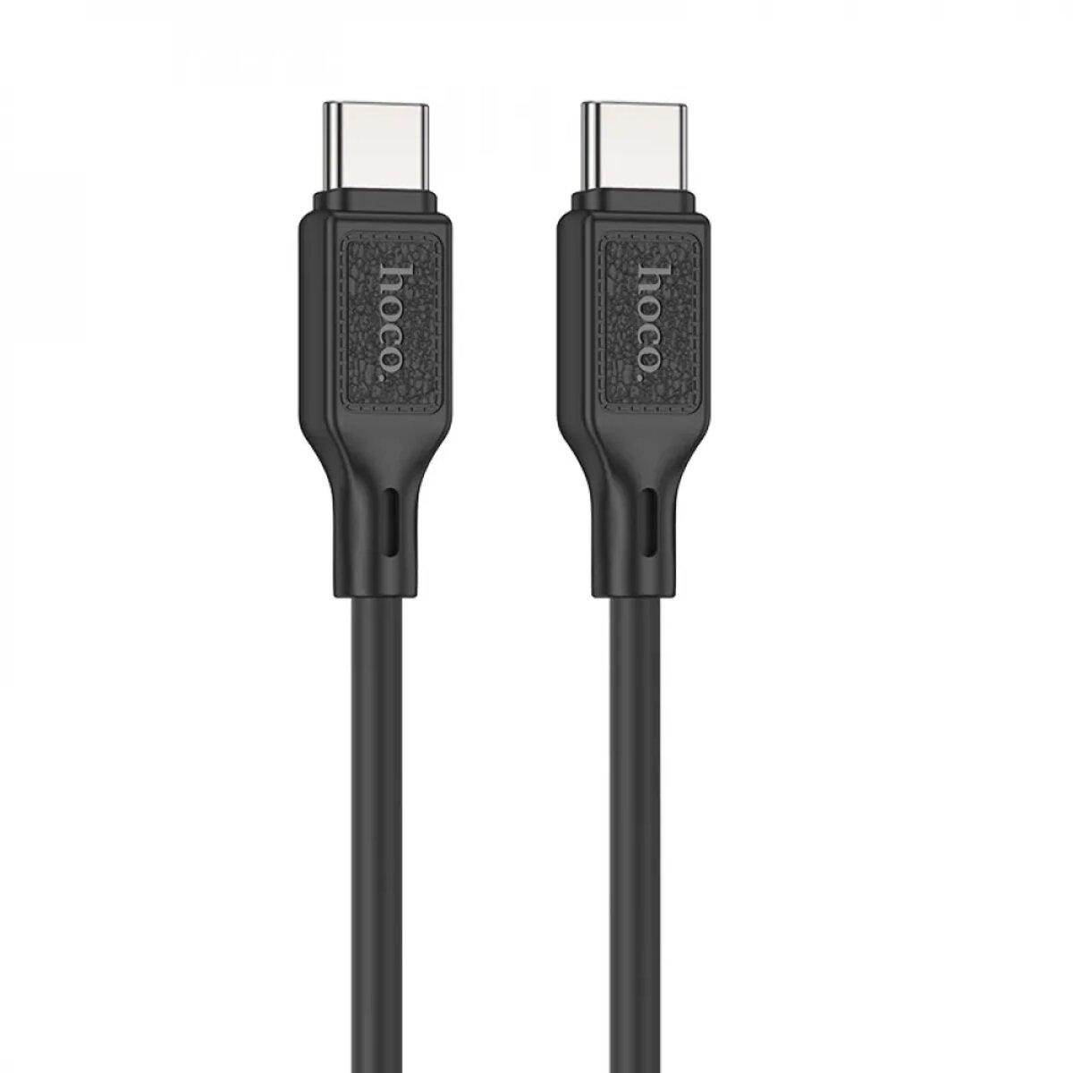 Кабель Hoco X90 Cool silicone charging data cable PD-to-Type-C 3A/PD60W/1m. Black