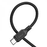 Кабель Hoco X90 Cool silicone charging data cable PD-to-Type-C 3A/PD60W/1m. Black, фото 3