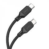 Кабель Hoco X90 Cool silicone charging data cable PD-to-Type-C 3A/PD60W/1m. Black, фото 4