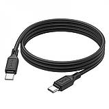 Кабель Hoco X90 Cool silicone charging data cable PD-to-Type-C 3A/PD60W/1m. Black, фото 5