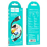 Кабель Hoco X90 Cool silicone charging data cable PD-to-Type-C 3A/PD60W/1m. Black, фото 6