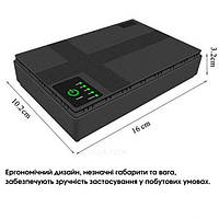 UPS Mini (ДБЖ) DC1018P для роутерів 10400mAh (18W 1A*5V/9V/12V) Black