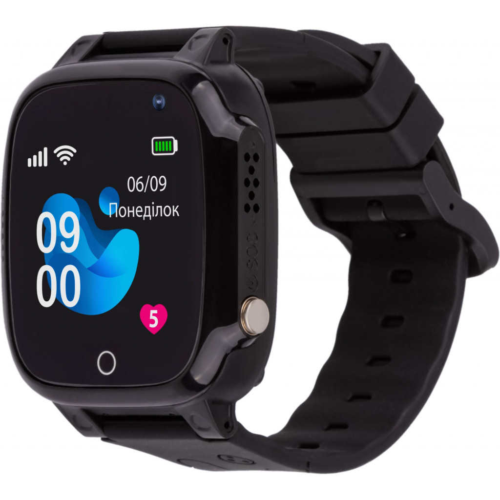 Дитячий розумний годинник-трекер AmiGo GO008 MILKY GPS WIFI Black