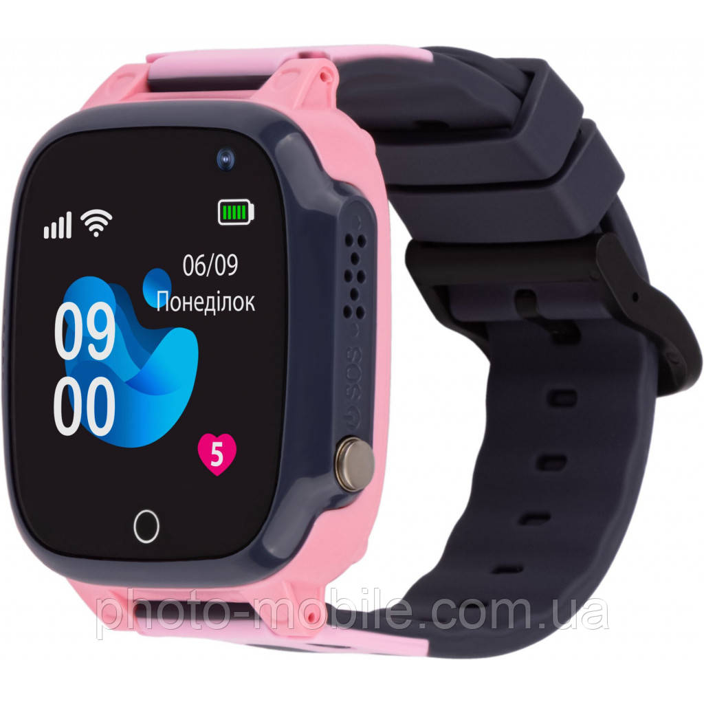 Дитячий розумний годинник-трекер AmiGo GO008 MILKY GPS WIFI Pink