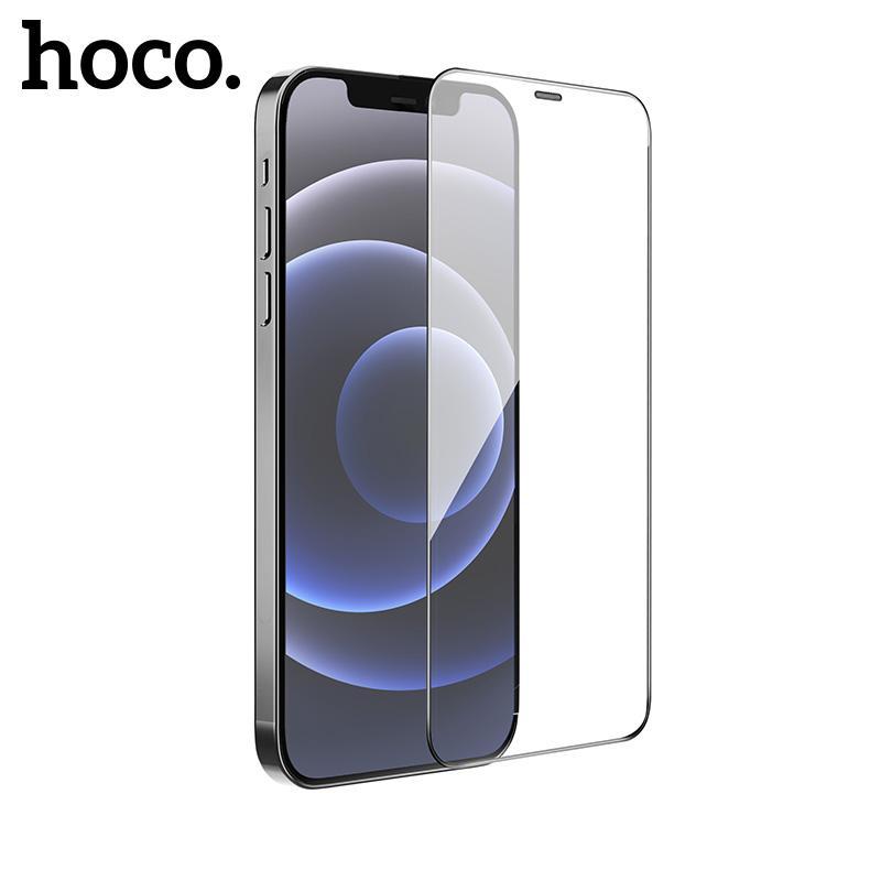 Захисне скло HOCO A34 9D Large Arc dustproof for iPhone 12 Pro Max Black, фото 1