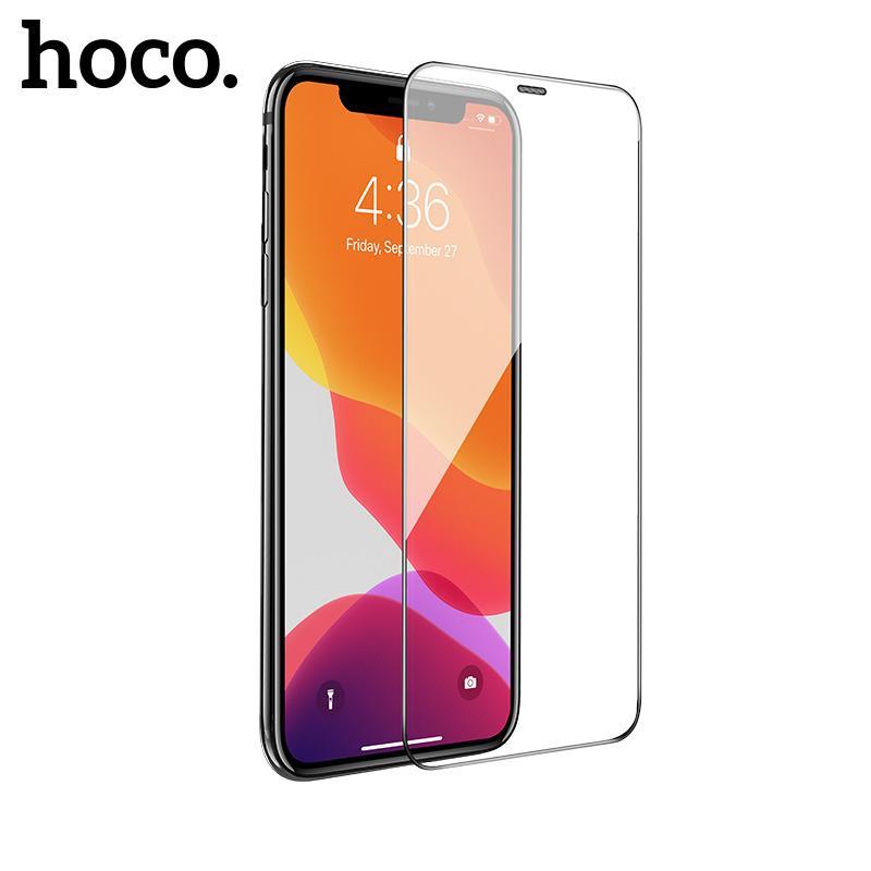 Захисне скло HOCO A34 9D Large Arc dustproof for iPhone X/Xs/11Pro Black, фото 1
