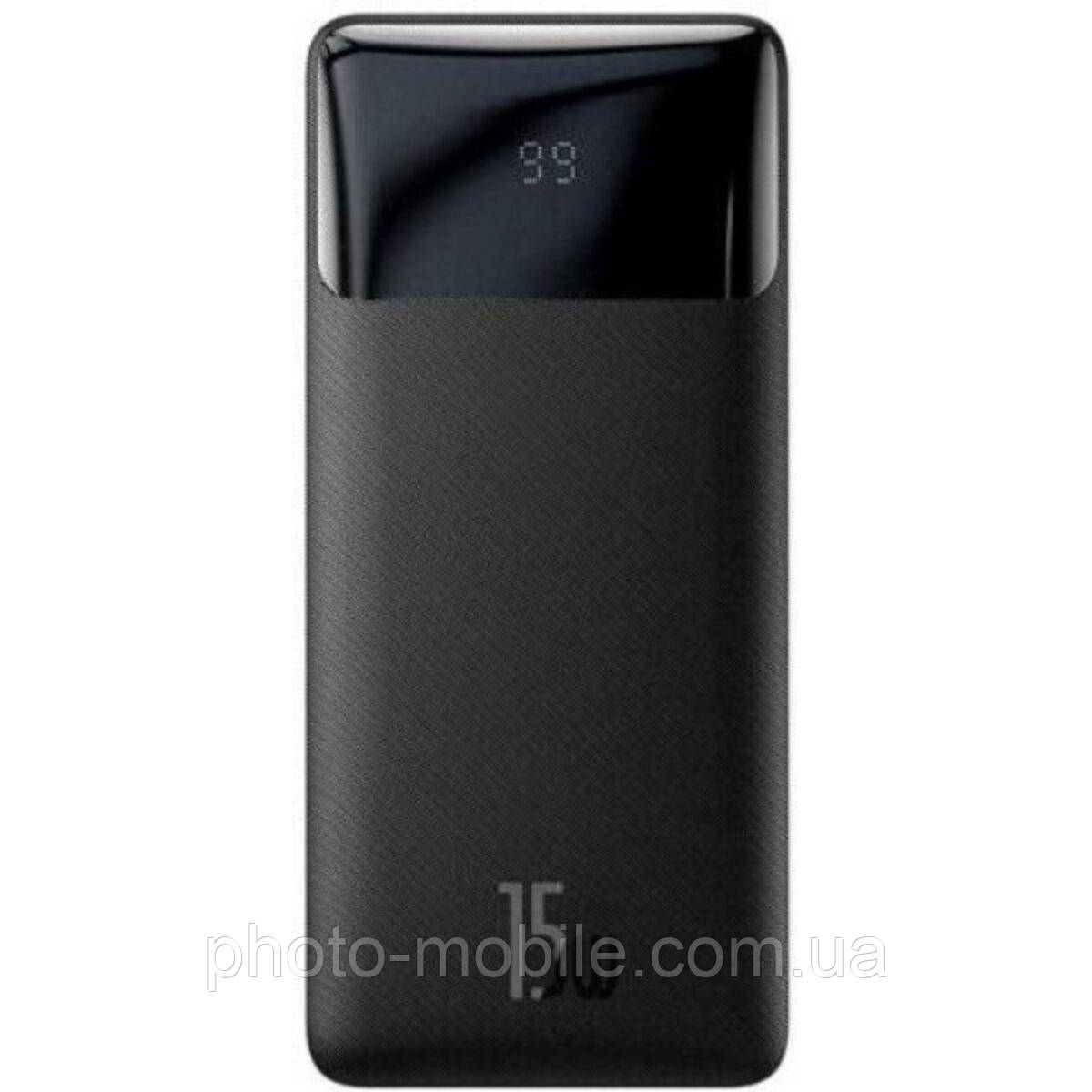 УМБ BASEUS Bipow Digital Display 30000mAh |2USB/1Type-C, 3A/15W, QC| (PPDML-K01 PPBD050201) (black)