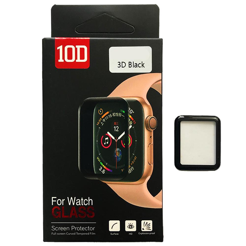 Захисне скло 10D Apple Watch 42 mm чорне, фото 1