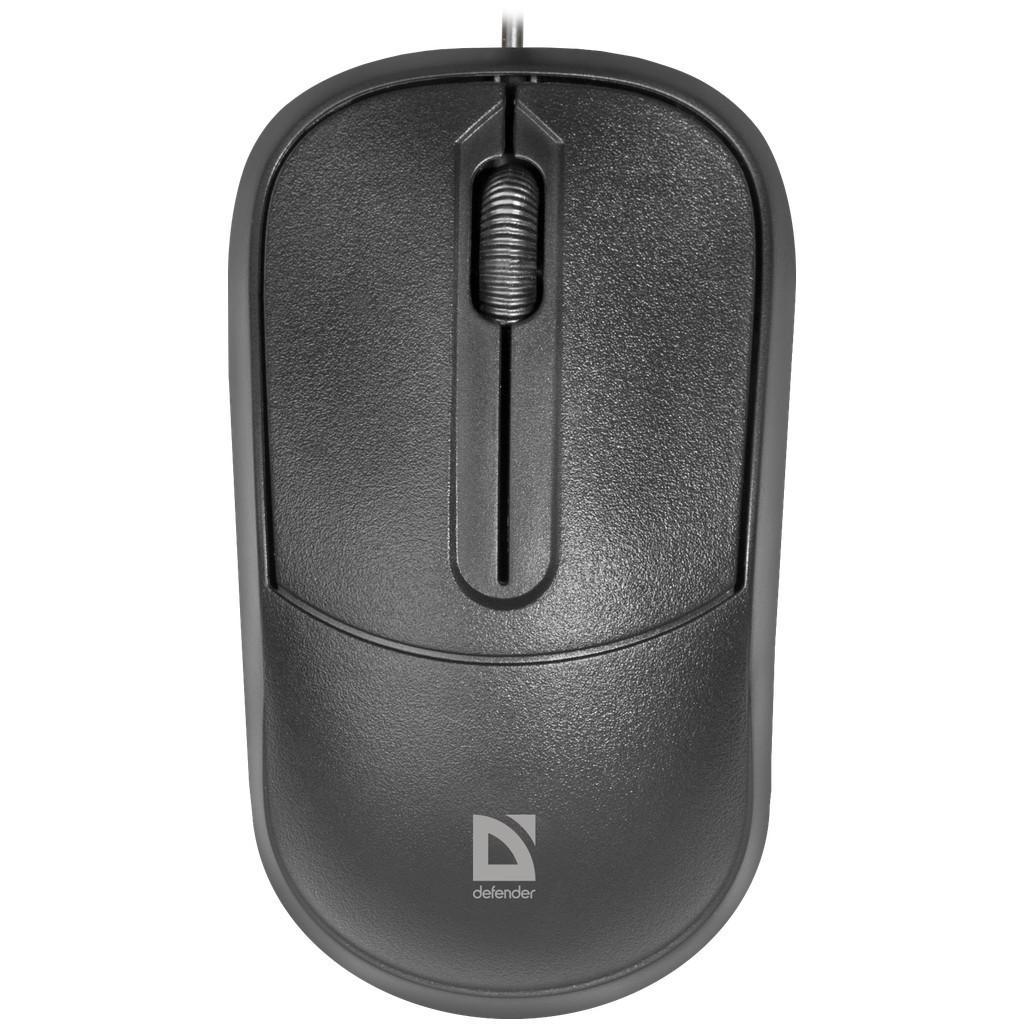 Комп'ютерна мишка Defender ISA-531, Black, USB, оптична, 1000 dpi, 3 кнопки, 1.4 м