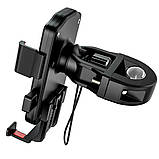 Велотримач Hoco CA73 Flying one-touch bicycle/motorcycle universal holder Black, фото 3