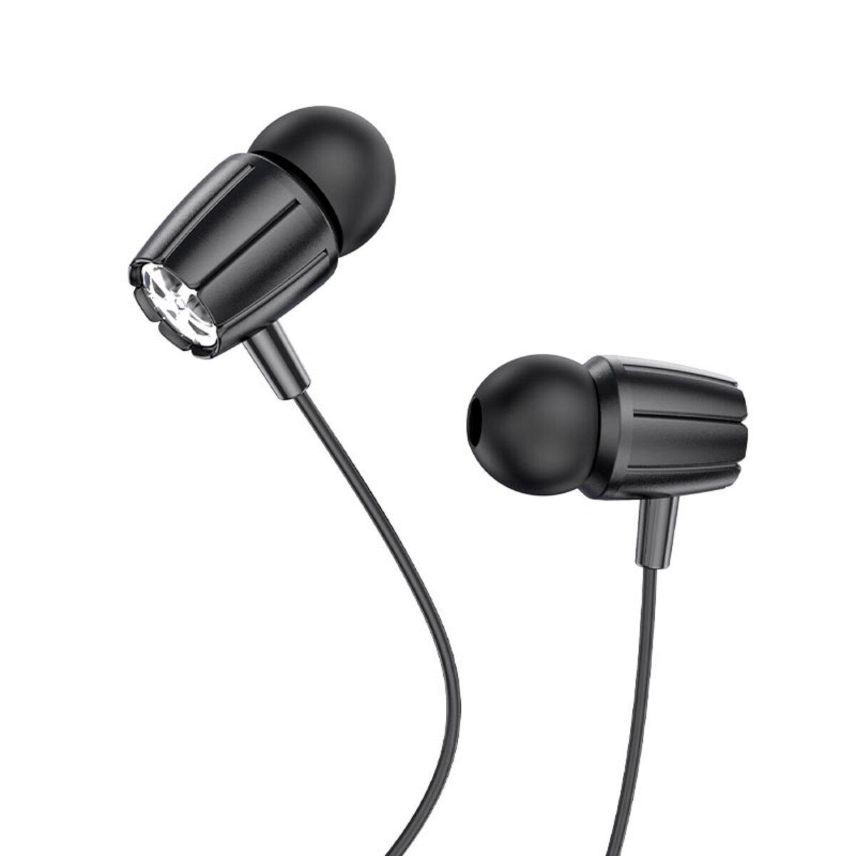 Навушники Hoco M88 Graceful universal earphones with mic Black, фото 1