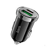 АЗУ Hoco Z44 Leading PD20W+QC3.0 car charger Black, фото 5