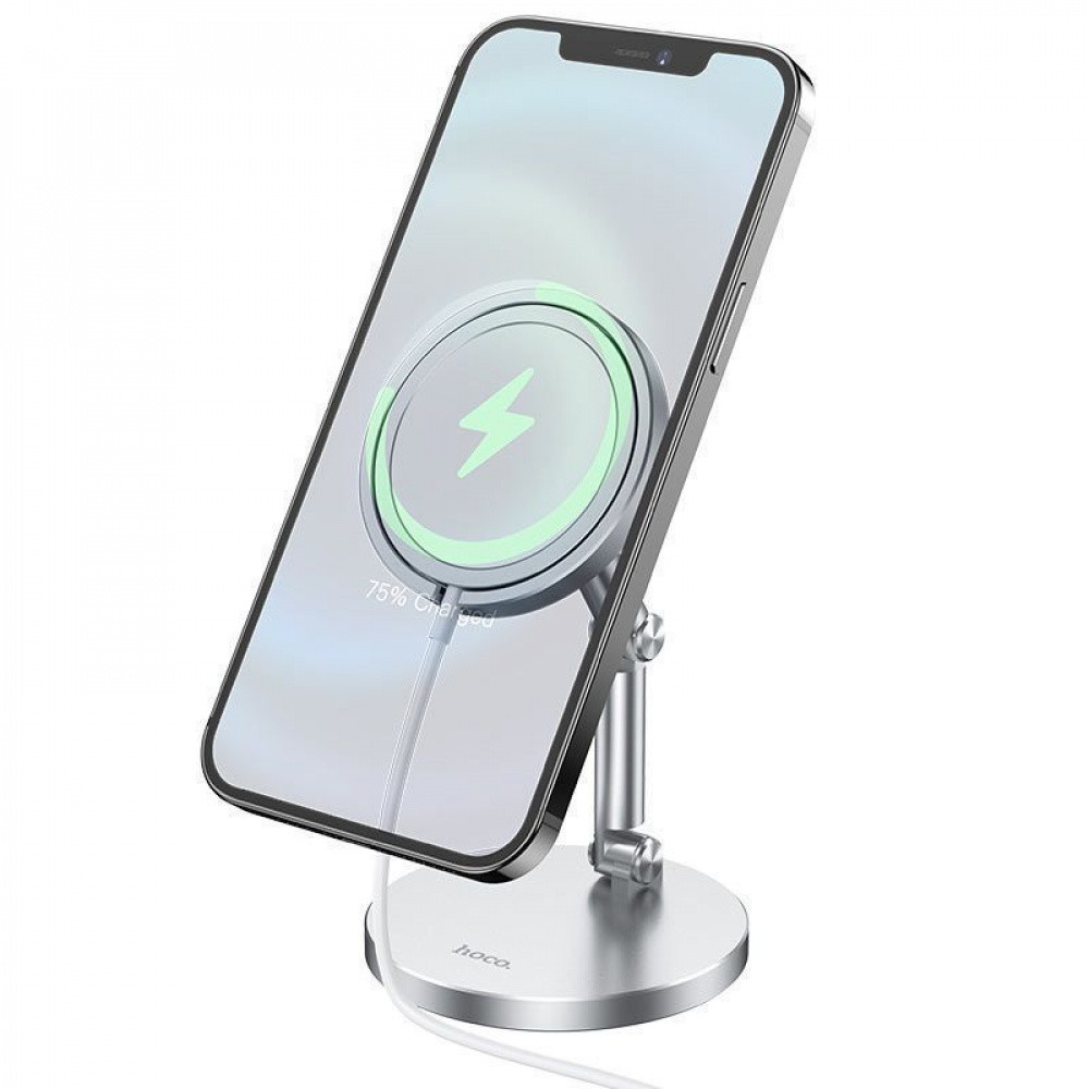 Підставка HOCO PH39 Daring magnetic desktop stand Silver, фото 1