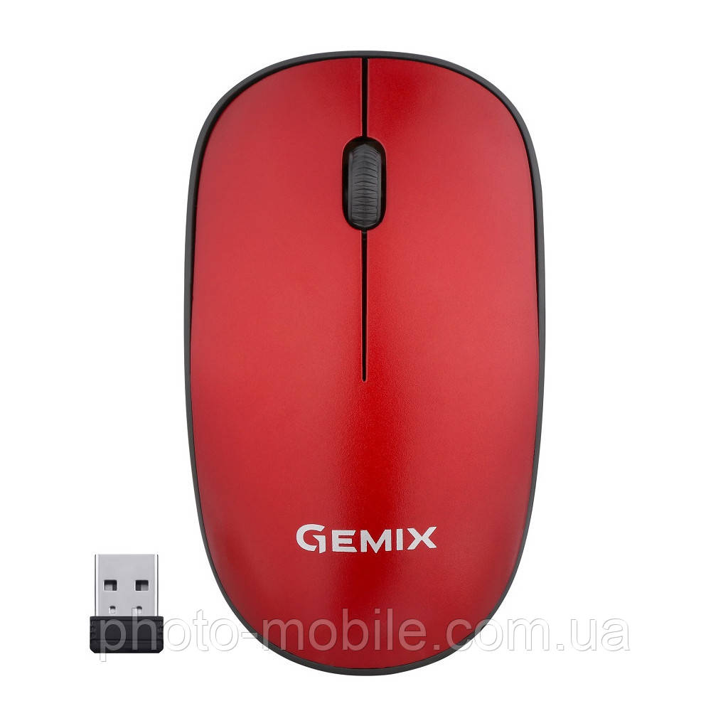 Комп'ютерна миша Gemix GM195 Red, оптична, Wireless, 1200 dpi