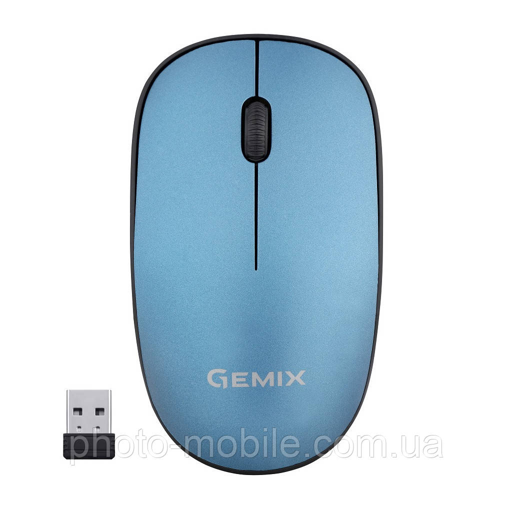 Комп'ютерна миша Gemix GM195 Blue, оптична, Wireless, 1200 dpi