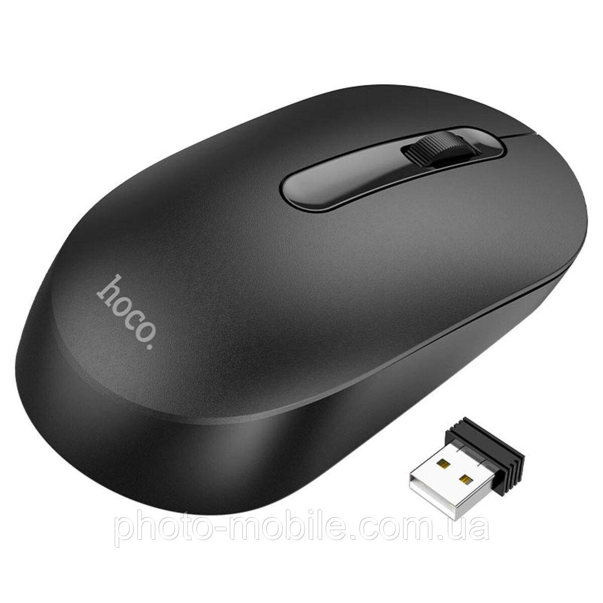 Комп'ютерна миша Hoco GM14 Platinum 2.4G business wireless mouse Black