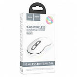 Комп'ютерна миша Hoco GM21 Platinum 2.4G business wireless mouse White Gray, фото 4