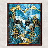 Картина за номерами Пейзаж. Засніжені гори з фарбами металік 40*50 см Орігамі LW 3407, фото 10