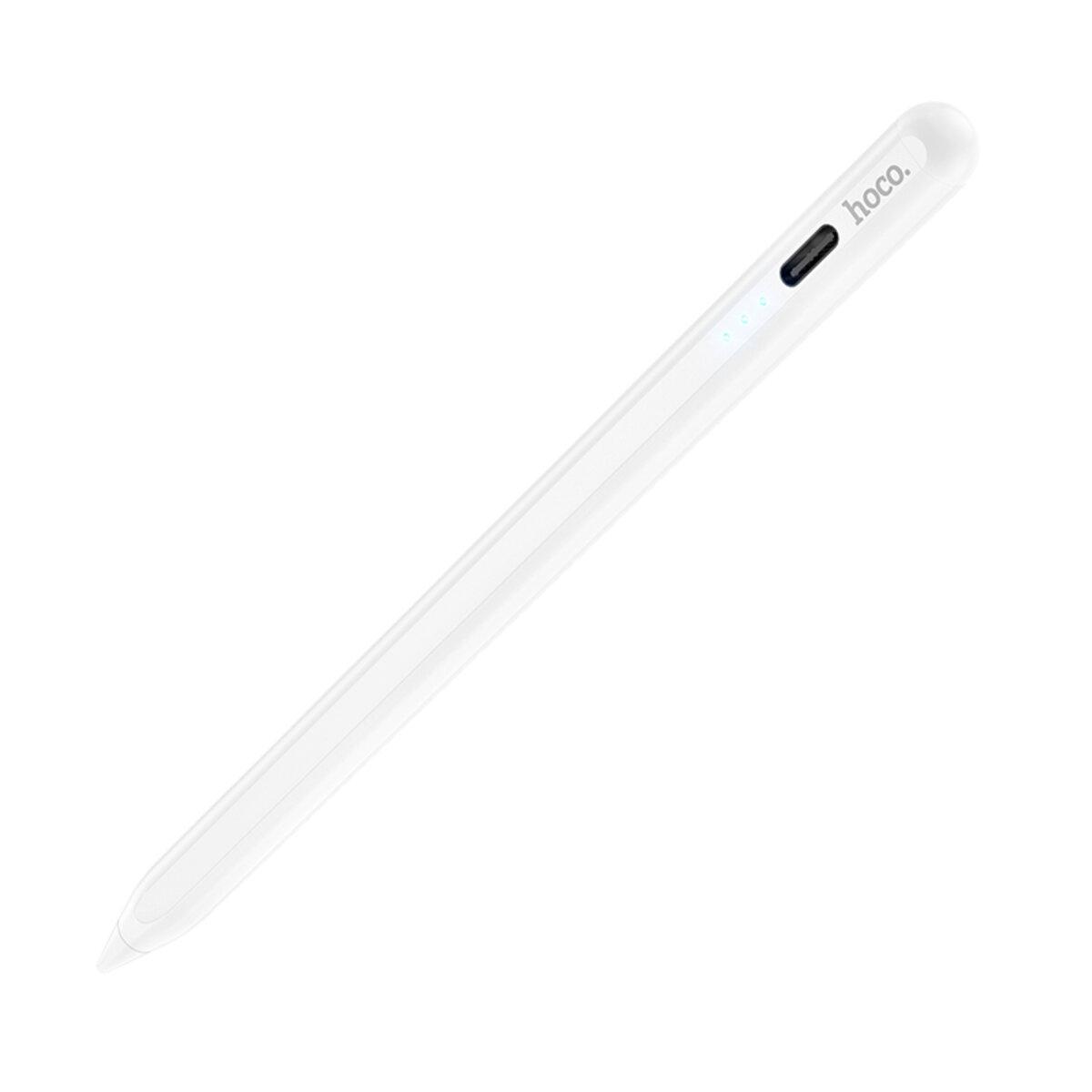 Стилус Hoco GM108 Smooth series fast charging capacitive pen for iPad White, фото 1