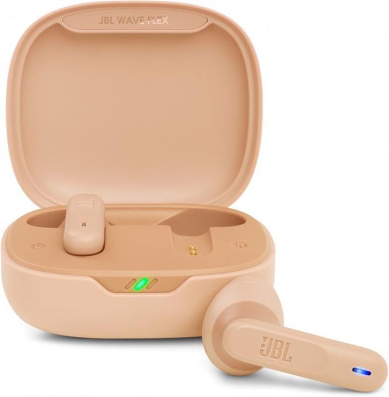 Навушники JBL Wave Flex, Beige, Bluetooth, мікрофон, чохол з функцією зарядки (JBLWFLEXBEG)