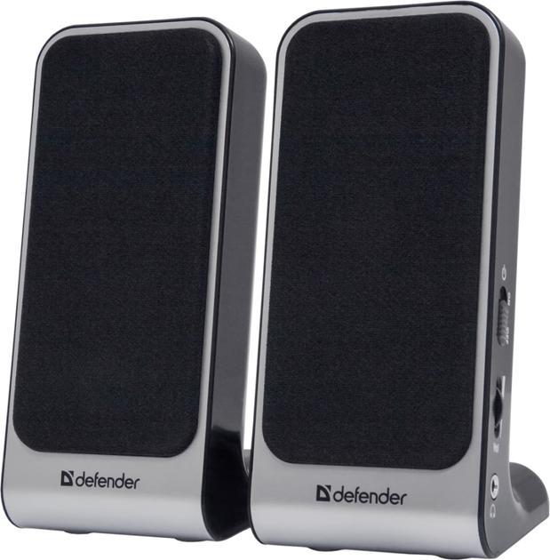 Колонка портативна Defender SPK-225, Black, 4 Вт, 3.5 мм, живлення від USB, регулятор гучності, роз'єм для навушників (65220)
