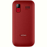 Мобільний телефон Nomi i220 великі кнопки подвійна SIM червоний, фото 5