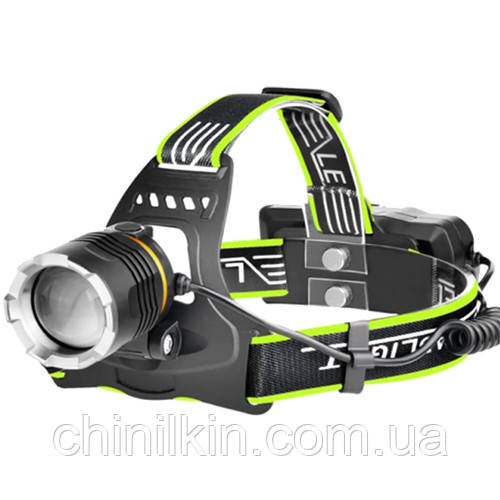 Ліхтарик налобний BL-8003-P50, 2x18650, zoom, ЗУ microUSB, фото 1