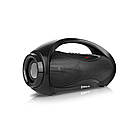 Колонка портативна REAL-EL X-713 Black, 2x6 Вт, пластиковий корпус, Bluetooth, MicroSD / USB, FM-приймач, живлення від