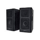 Колонка портативна REAL-EL S-250 Black, 2 x 10 Вт, МДФ, живлення від мережі 220V, керування збоку (S-250)