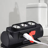 Ліхтарик налобний PLD-2119B-XPE+2COB (White+red), 1х18650, ЗУ Type-C, фото 2