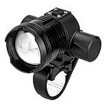 Ліхтарик налобний PLD-5835-P50, велокріплення, Li-Ion акумулятор, ЗУ Type-C, zoom, фото 3