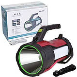 Ліхтарь перносний T96-LED+COB (White+red), power bank, Li-Ion акумулятор, сонячна батарея, ЗУ microUSB, фото 3