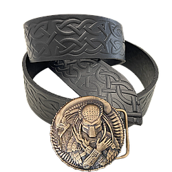 Ремінь (тиснення) з пряжкою Чужий Хижак латунь bb65