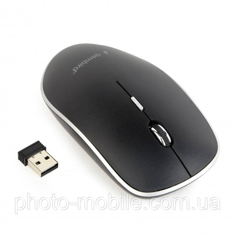 Комп'ютерна миша бездротова Gembird MUSW-4B-01 dpi:1600, USB, 2xAAА Black