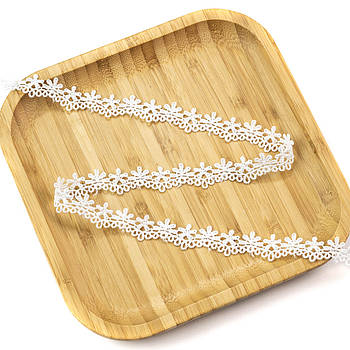 Біле мереживо 15мм відріз 1м MER081