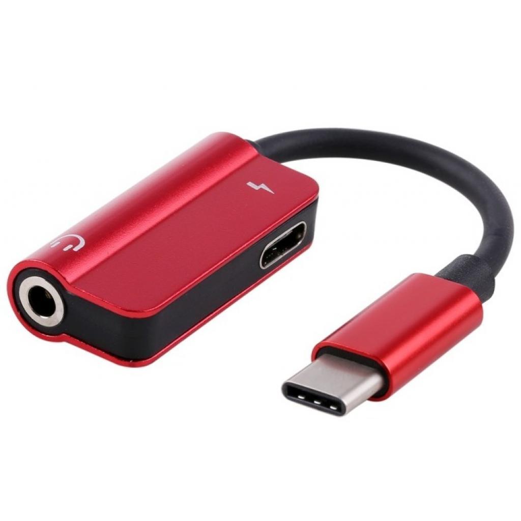 Адаптер Extradigital (KBA1761) USB Type C (M)-3.5 мм/USB Type C (F), Red