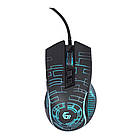 Комп'ютерна мишка Gembird MUSG-RGB-01, оптика, Black USB, 3600 DPI, підсвічування