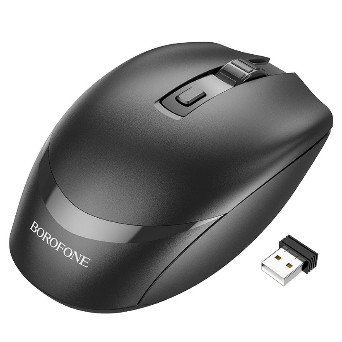 Комп'ютерна мишка BOROFONE BG7 Platinum 2.4G business wireless mouse Black, фото 1