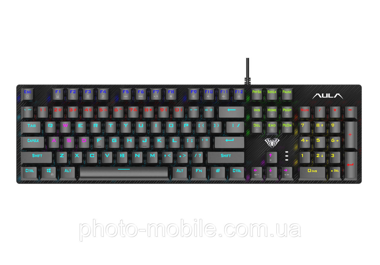 Клавіатура Aula Mechanical S2022 Black keycaps, Blue switch