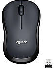 Комп'ютерна мишка Logitech M220 Silent, Gray/Black, USB, бездротова, оптична, 1000 dpi, 3 кнопки, 1xAA (910-004878)