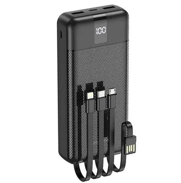Повербанк BOROFONE вбудовані кабелі BJ20A Mobile 20000mAh black