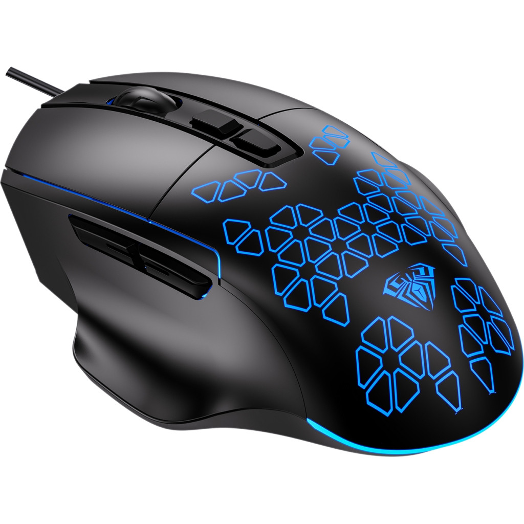Комп'ютерна мишка Aula F812 Wired gaming mouse with 7 keys Black (6948391213132), фото 1