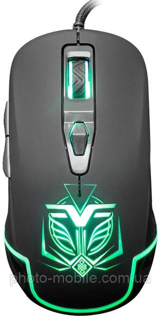 Комп'ютерна мишка Frime "HELA", Black, USB, оптична, 2400 dpi, 6 кнопок, LED підсвічування, 1.8 м (FMC1840)